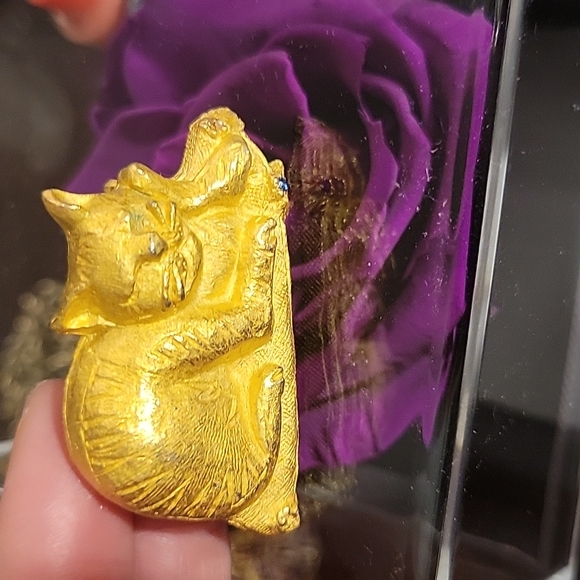 Fashion Jewelry Jewelry - Vintage cat brooch